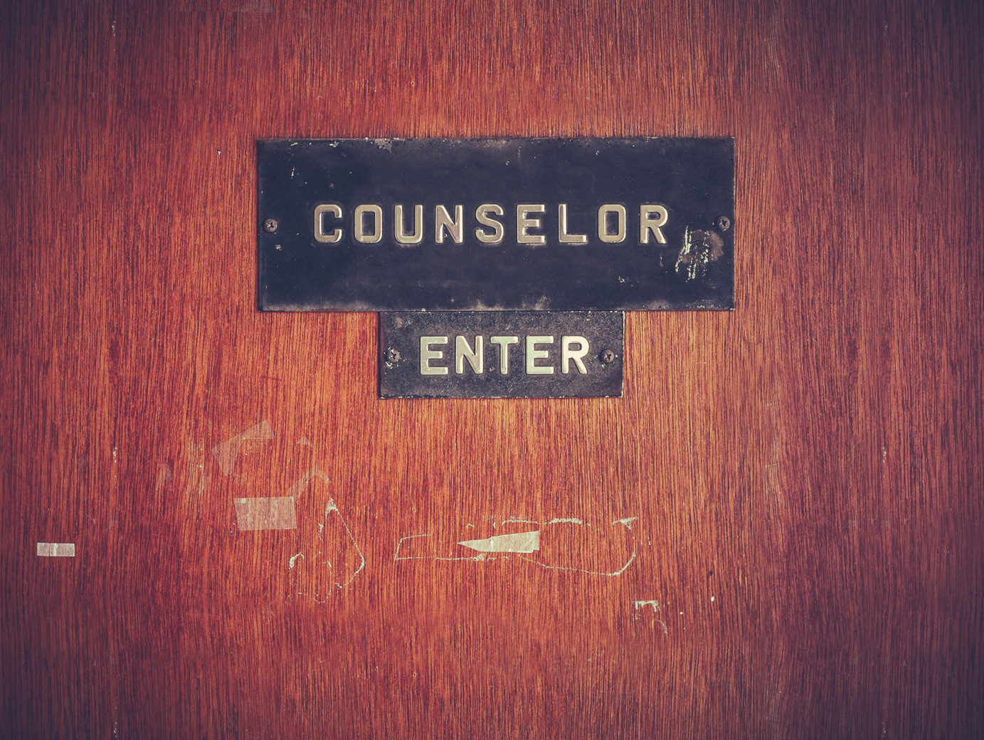 Retro Counselor Office Door
